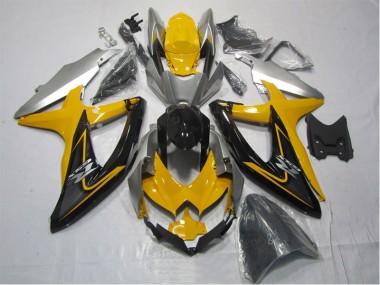 Carénage Suzuki GSXR 1000 K7 2007-2008 - Jaune Noir