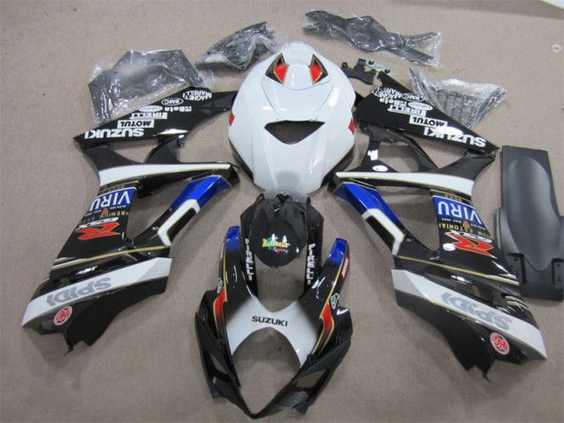Carénage Suzuki GSXR 1000 K7 2007-2008 - Noir Blanc Bleu Carénage Suzuki GSXR 1000 K7 2007-2008 - Noir Blanc Bleu