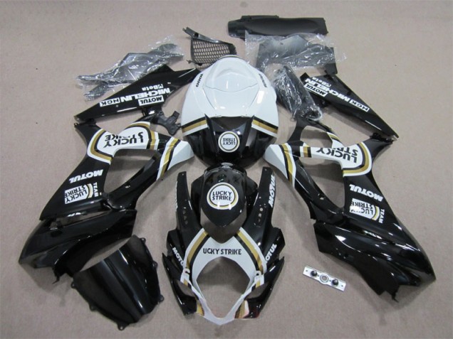 Carénage Suzuki GSXR 1000 K7 2007-2008 - Noir Lucky Strike Blanc Motul Carénage Suzuki GSXR 1000 K7 2007-2008 - Noir Lucky Strike Blanc Motul