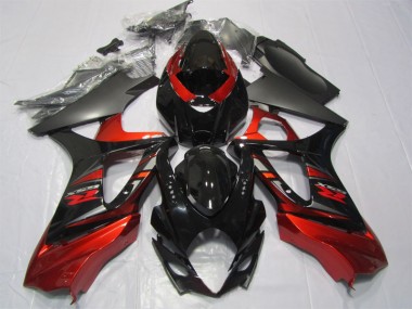 Carénage Suzuki GSXR 1000 K7 2007-2008 - Noir Rouge