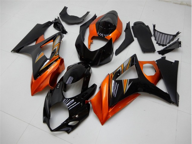 Carénage Suzuki GSXR 1000 K7 2007-2008 - Orange Noir Carénage Suzuki GSXR 1000 K7 2007-2008 - Orange Noir