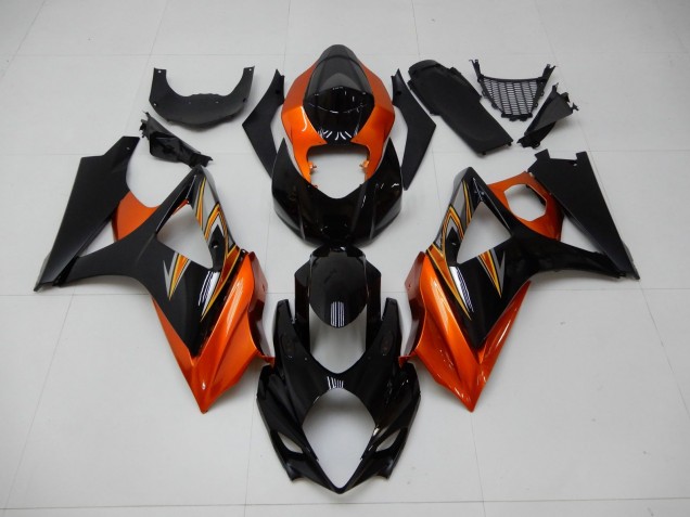 Carénage Suzuki GSXR 1000 K7 2007-2008 - Orange Noir Carénage Suzuki GSXR 1000 K7 2007-2008 - Orange Noir