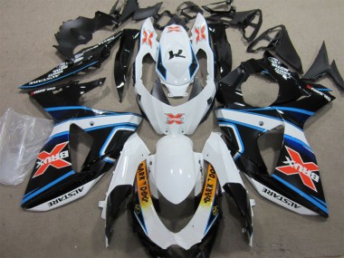 Carénage Suzuki GSXR 1000 K9 2009-2016 - Blanc Bleu Brux Dark Dog