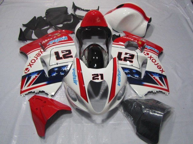Carénage Suzuki GSXR 1300 Hayabusa 1996-2007 - Blanc Rouge Xerox 21 Carénage Suzuki GSXR 1300 Hayabusa 1996-2007 - Blanc Rouge Xerox 21