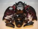 Carénage Suzuki GSXR 1300 Hayabusa 1996-2007 - Noir Rouge Flamme