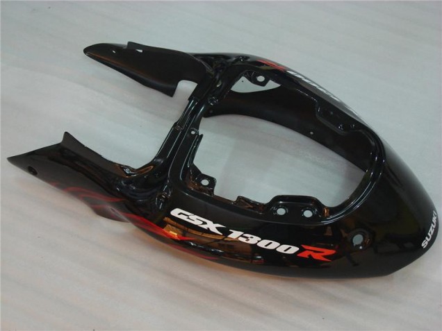 Carénage Suzuki GSXR 1300 Hayabusa 1996-2007 - Noir Rouge Flamme