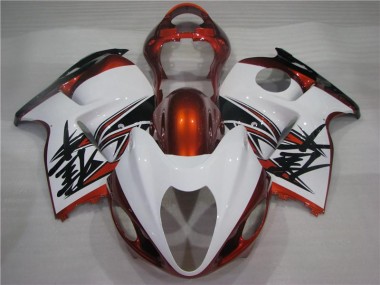 Carénage Suzuki GSXR 1300 Hayabusa 1996-2007 - Orange Blanc Noir