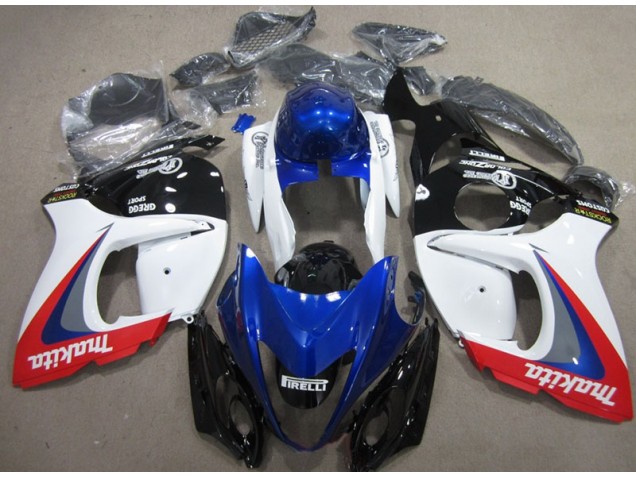 Carénage Suzuki GSXR 1300 Hayabusa 2008-2019 - Blanc Bleu Makita Carénage Suzuki GSXR 1300 Hayabusa 2008-2019 - Blanc Bleu Makita