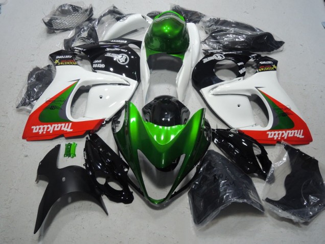Carénage Suzuki GSXR 1300 Hayabusa 2008-2019 - Blanc Vert Makita Carénage Suzuki GSXR 1300 Hayabusa 2008-2019 - Blanc Vert Makita