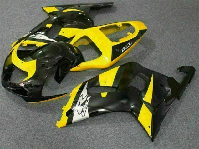 Carénage Suzuki GSXR 600 / 750 K1 K2 K3 2001-2003 - Jaune Noir Carénage Suzuki GSXR 600 / 750 K1 K2 K3 2001-2003 - Jaune Noir