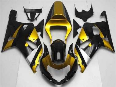 Carénage Suzuki GSXR 600 / 750 K1 K2 K3 2001-2003 - Or Noir