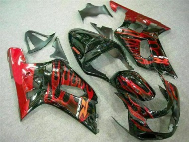 Carénage Suzuki GSXR 600 / 750 K1 K2 K3 2001-2003 - Rouge Noir