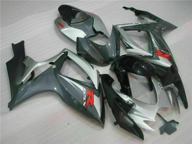 Carénage Suzuki GSXR 600 / 750 K6 2006-2007 - Argent Noir Carénage Suzuki GSXR 600 / 750 K6 2006-2007 - Argent Noir
