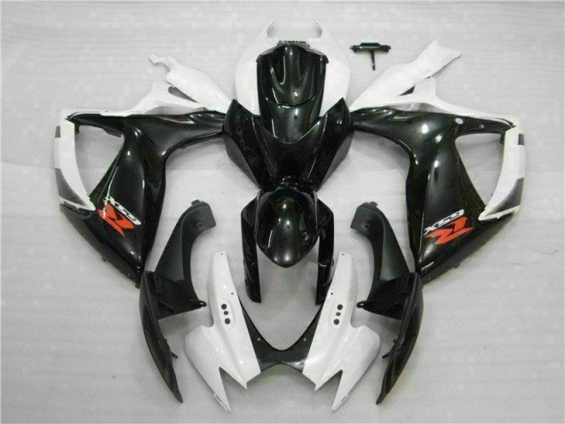 Carénage Suzuki GSXR 600 / 750 K6 2006-2007 - Blanc Noir Carénage Suzuki GSXR 600 / 750 K6 2006-2007 - Blanc Noir