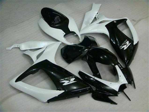 Carénage Suzuki GSXR 600 / 750 K6 2006-2007 - Noir Blanc Carénage Suzuki GSXR 600 / 750 K6 2006-2007 - Noir Blanc