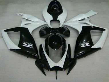 Carénage Suzuki GSXR 600 / 750 K6 2006-2007 - Noir Blanc