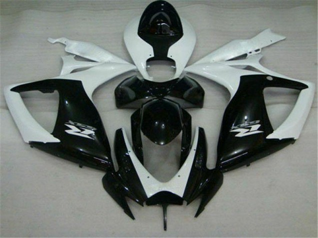 Carénage Suzuki GSXR 600 / 750 K6 2006-2007 - Noir Blanc Carénage Suzuki GSXR 600 / 750 K6 2006-2007 - Noir Blanc