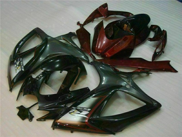 Carénage Suzuki GSXR 600 / 750 K6 2006-2007 - Noir Rouge
