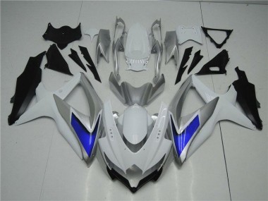 Carénage Suzuki GSXR 600 / 750 K8 2008-2010 - Blanc Argent Bleu