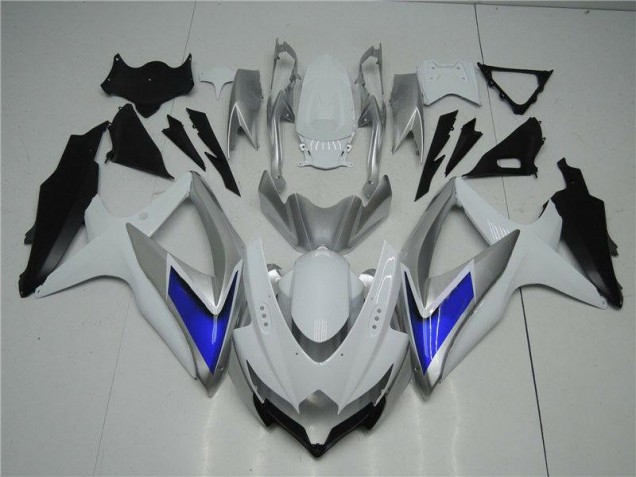 Carénage Suzuki GSXR 600 / 750 K8 2008-2010 - Blanc Argent Bleu Carénage Suzuki GSXR 600 / 750 K8 2008-2010 - Blanc Argent Bleu
