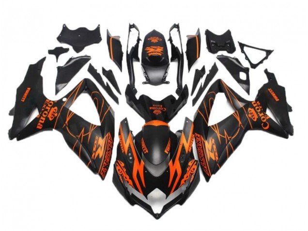 Carénage Suzuki GSXR 600 / 750 K8 2008-2010 - Noir Orange Carénage Suzuki GSXR 600 / 750 K8 2008-2010 - Noir Orange
