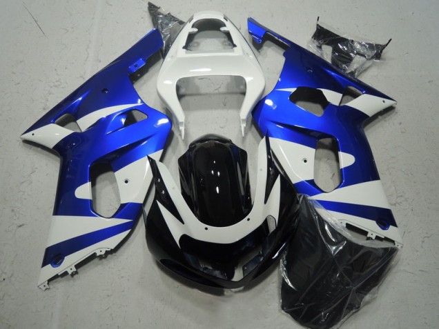 Carénage Suzuki GSXR 600 K1 K2 K3 2001-2003 - Blanc Bleu Carénage Suzuki GSXR 600 K1 K2 K3 2001-2003 - Blanc Bleu