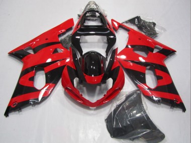 Carénage Suzuki GSXR 600 K1 K2 K3 2001-2003 - Noir Rouge