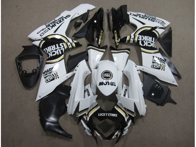 Carénage Suzuki GSXR 600 K11 2011-2024 - Blanc Lucky Strike Noir Motul Carénage Suzuki GSXR 600 K11 2011-2024 - Blanc Lucky Strike Noir Motul