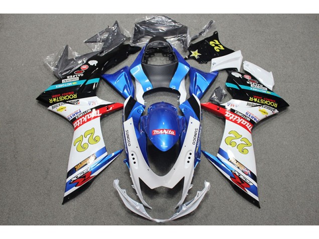 Carénage Suzuki GSXR 600 K11 2011-2024 - Bleu Blanc Rouge Rockstar 22 Carénage Suzuki GSXR 600 K11 2011-2024 - Bleu Blanc Rouge Rockstar 22