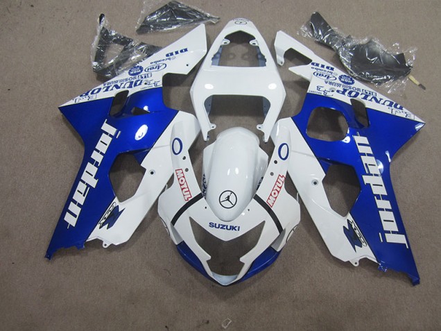 Carénage Suzuki GSXR 600 K4 2004-2005 - Blanc Bleu Motul Carénage Suzuki GSXR 600 K4 2004-2005 - Blanc Bleu Motul
