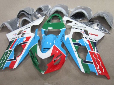 Carénage Suzuki GSXR 600 K4 2004-2005 - Bleu Vert Rouge Motul
