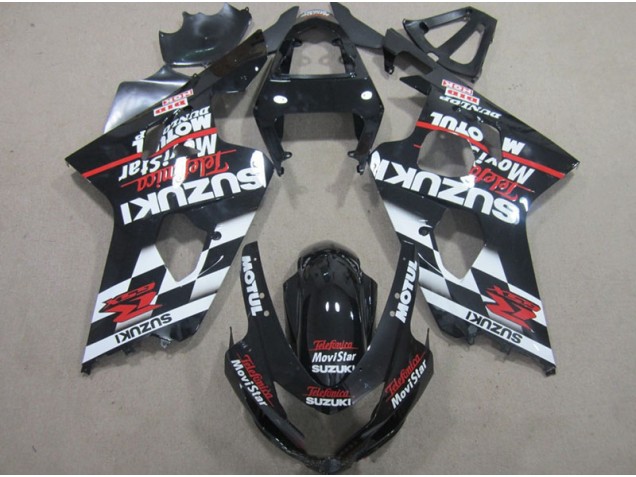 Carénage Suzuki GSXR 600 K4 2004-2005 - Noir Rouge Telefumia Movistar Carénage Suzuki GSXR 600 K4 2004-2005 - Noir Rouge Telefumia Movistar