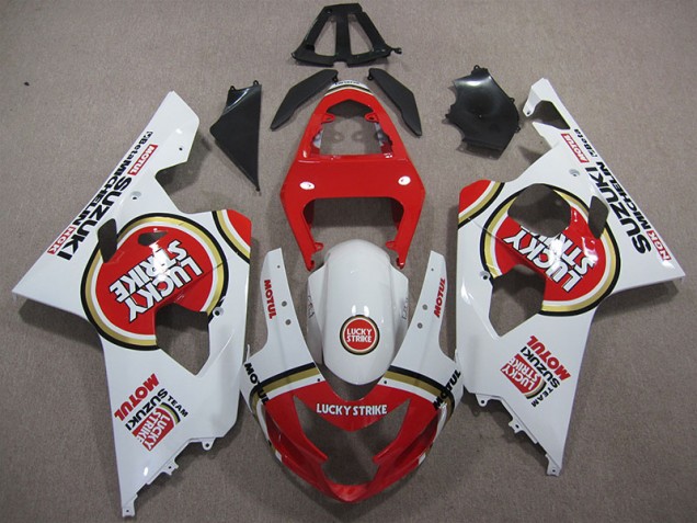 Carénage Suzuki GSXR 600 K4 2004-2005 - Rouge Blanc Lucky Strike Motul Carénage Suzuki GSXR 600 K4 2004-2005 - Rouge Blanc Lucky Strike Motul