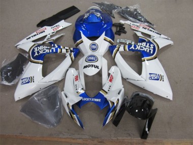 Carénage Suzuki GSXR 600 K6 2006-2007 - Blanc Bleu Lucky Strike Motul