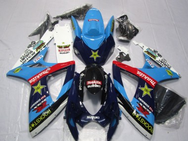 Carénage Suzuki GSXR 600 K6 2006-2007 - Bleu Blanc Rockstar Makita