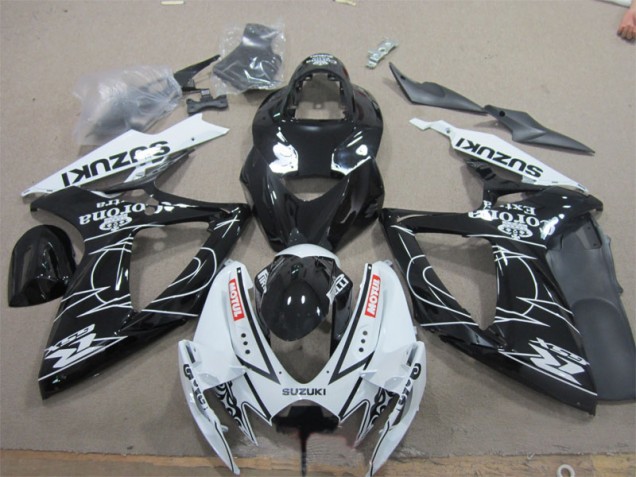 Carénage Suzuki GSXR 600 K6 2006-2007 - Noir Blanc Corona Extra Motul Carénage Suzuki GSXR 600 K6 2006-2007 - Noir Blanc Corona Extra Motul