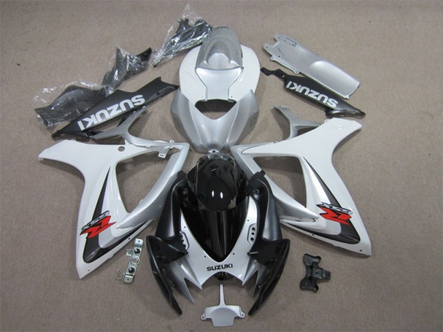 Carénage Suzuki GSXR 600 K6 2006-2007 - Noir Blanc Carénage Suzuki GSXR 600 K6 2006-2007 - Noir Blanc