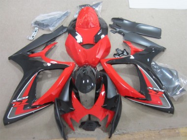 Carénage Suzuki GSXR 600 K6 2006-2007 - Noir Rouge