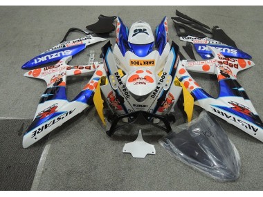 Carénage Suzuki GSXR 600 K8 2008-2010 - Blanc Bleu Dark Dog