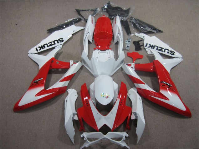 Carénage Suzuki GSXR 600 K8 2008-2010 - Blanc Rouge Carénage Suzuki GSXR 600 K8 2008-2010 - Blanc Rouge