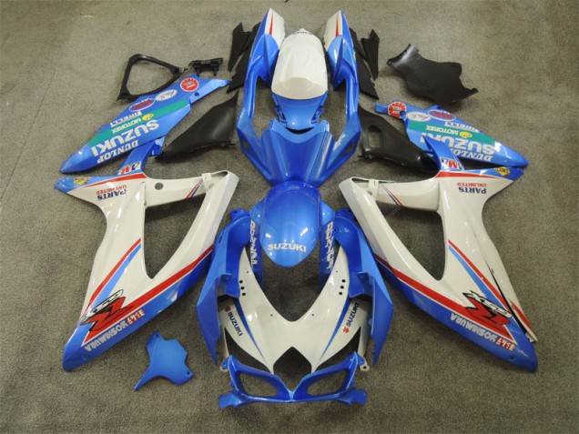 Carénage Suzuki GSXR 600 K8 2008-2010 - Bleu Blanc avec Décalque Carénage Suzuki GSXR 600 K8 2008-2010 - Bleu Blanc avec Décalque