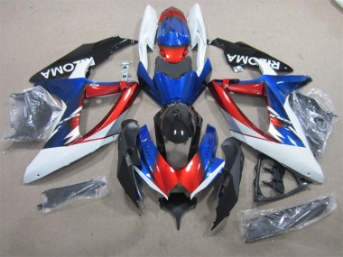 Carénage Suzuki GSXR 600 K8 2008-2010 - Bleu Rouge Blanc
