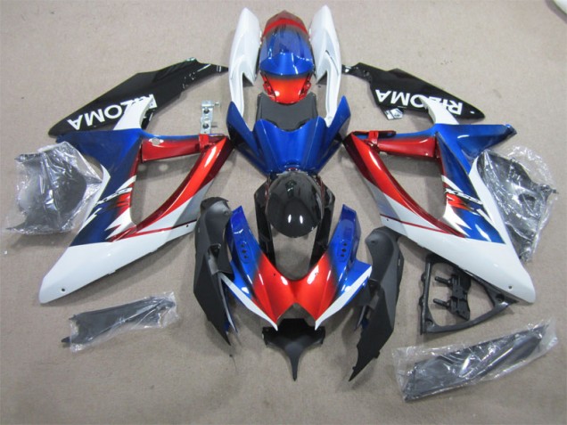 Carénage Suzuki GSXR 600 K8 2008-2010 - Bleu Rouge Blanc Carénage Suzuki GSXR 600 K8 2008-2010 - Bleu Rouge Blanc