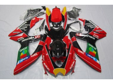 Carénage Suzuki GSXR 600 K8 2008-2010 - Rouge Noir Jomo