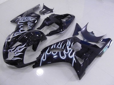 Carénage Suzuki GSXR 750 K1 K2 K3 2001-2003 - Bleu Blanc Flamme