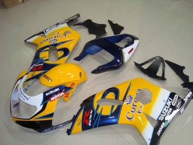 Carénage Suzuki GSXR 750 K1 K2 K3 2001-2003 - Jaune Bleu Corona Extra Motul