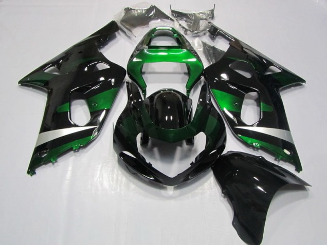 Carénage Suzuki GSXR 750 K1 K2 K3 2001-2003 - Noir Vert Carénage Suzuki GSXR 750 K1 K2 K3 2001-2003 - Noir Vert