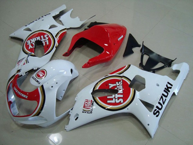Carénage Suzuki GSXR 750 K1 K2 K3 2001-2003 - Rouge Blanc Lucky Strike