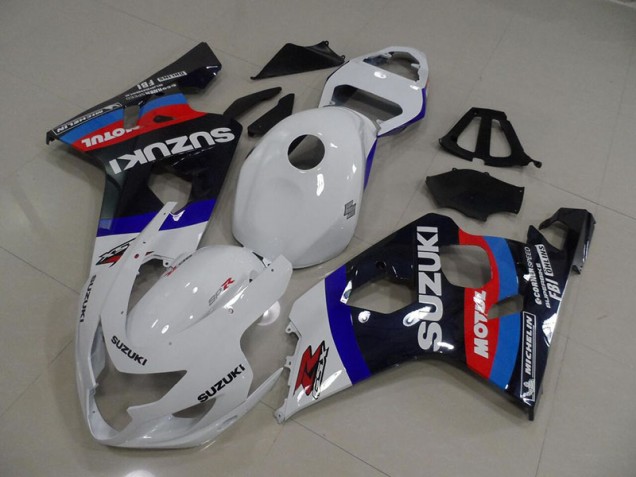 Carénage Suzuki GSXR 750 K4 2004-2005 - Blanc Bleu Motul Carénage Suzuki GSXR 750 K4 2004-2005 - Blanc Bleu Motul