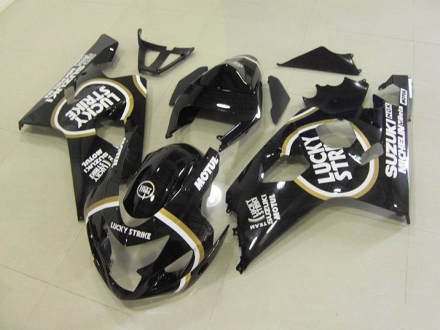 Carénage Suzuki GSXR 750 K4 2004-2005 - Noir Blanc Lucky Strike Motul Carénage Suzuki GSXR 750 K4 2004-2005 - Noir Blanc Lucky Strike Motul